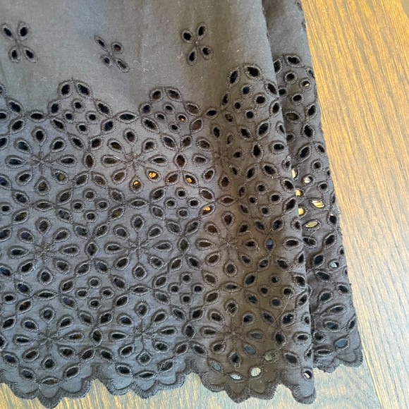NEW WTA: Ulla Johnson Black Blouse with Puffed Sleeves and Eyelet Detail Size 00 - Picture 3 of 13